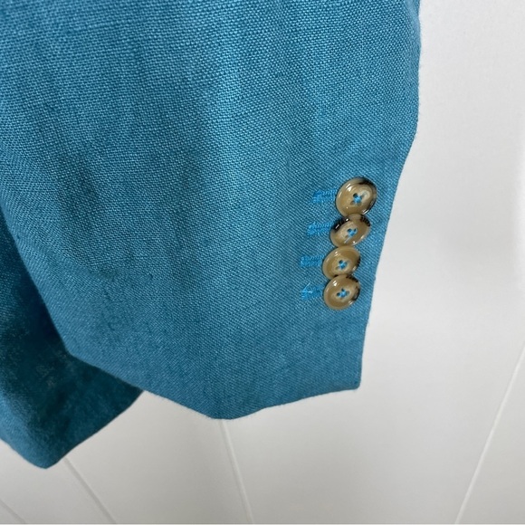 NWT Man 1924 Blue Kennedy Linen Blazer Size 52 - Picture 6 of 11